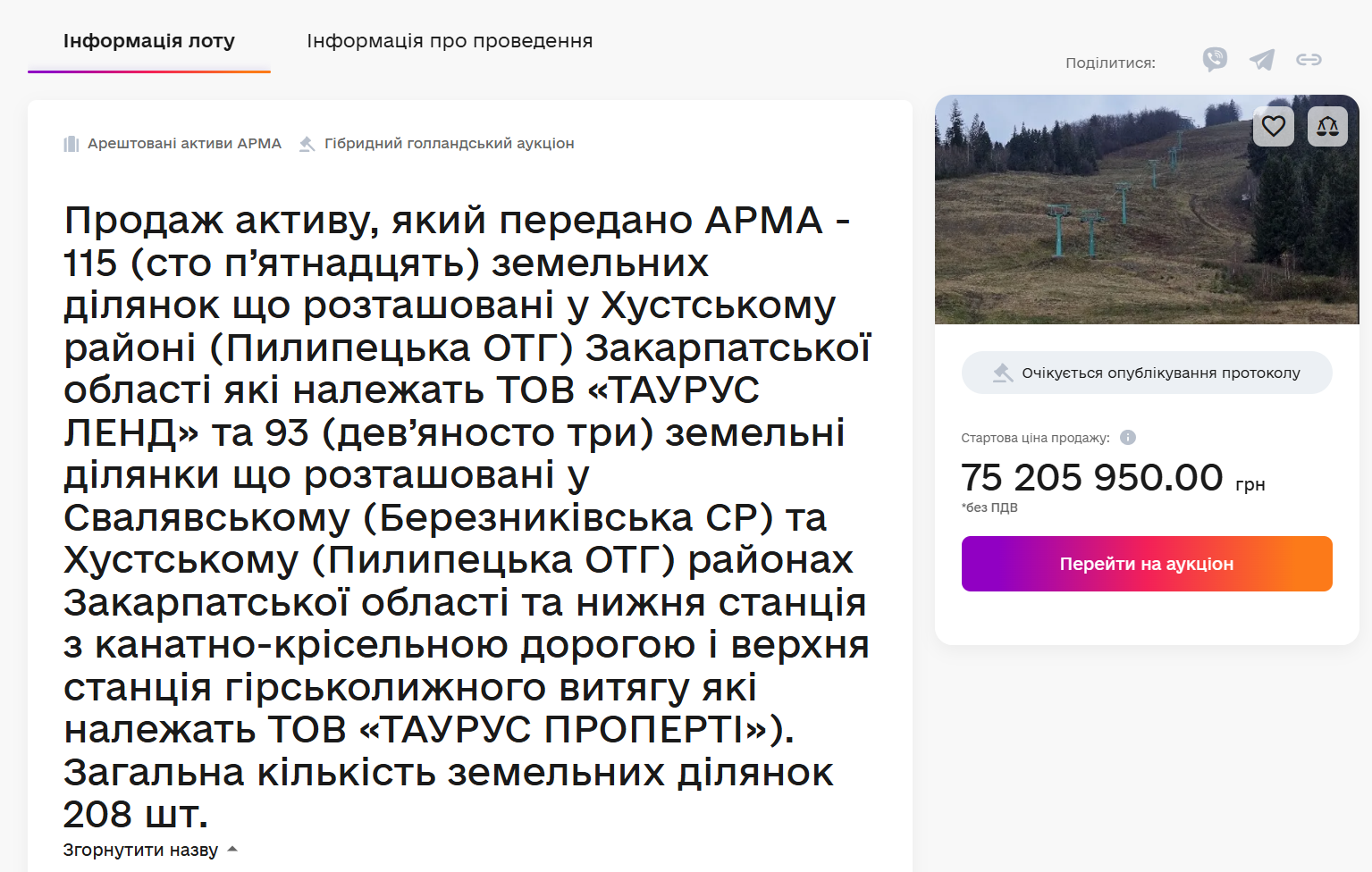 Міфи і факти про продаж земель Боржави: свавілля влади, нечесна конкуренція і збитки для держави
